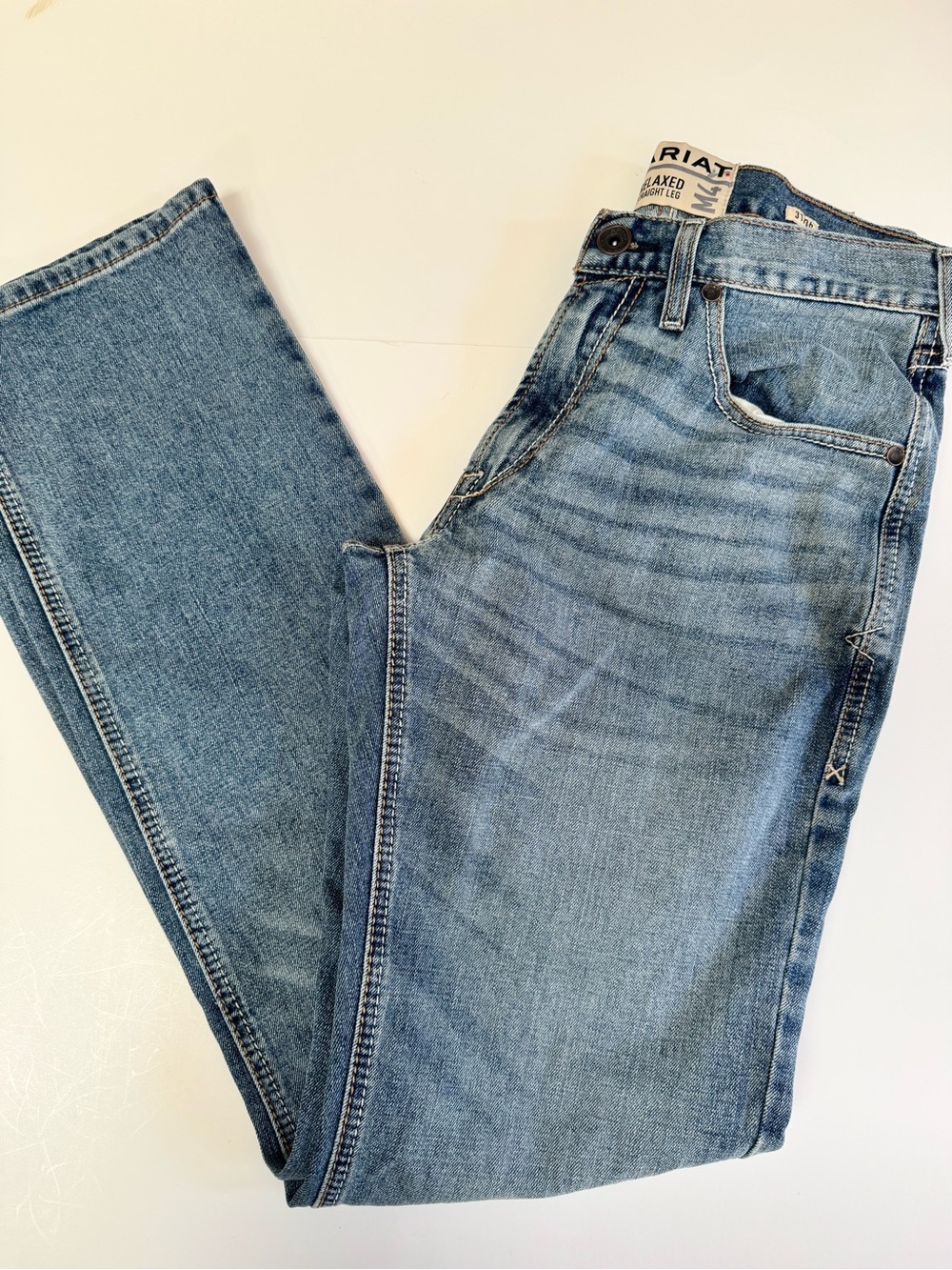 NWT! Ariat M4 Men’s Relaxed Straight Leg Jeans Size 31x36 Orleans Wash Work